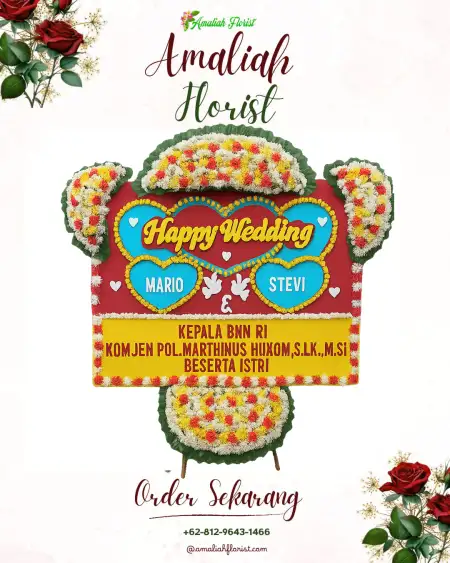 Papan Bunga Pernikahan Wolio